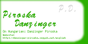piroska danzinger business card